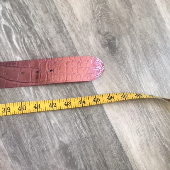 Garuglier’s leather belt XL maroon purple stones silver buckle made in … - Picture 10 of 17